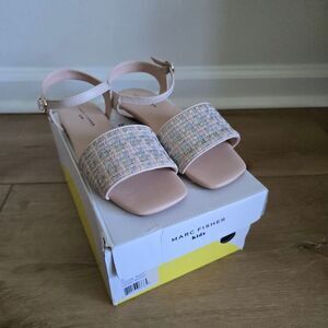 MARC FISHER Girl's Hazel Glitter Flat Sandals